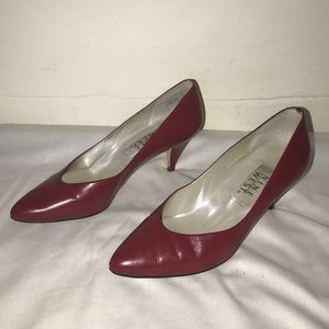 Nine West Red Leather heels